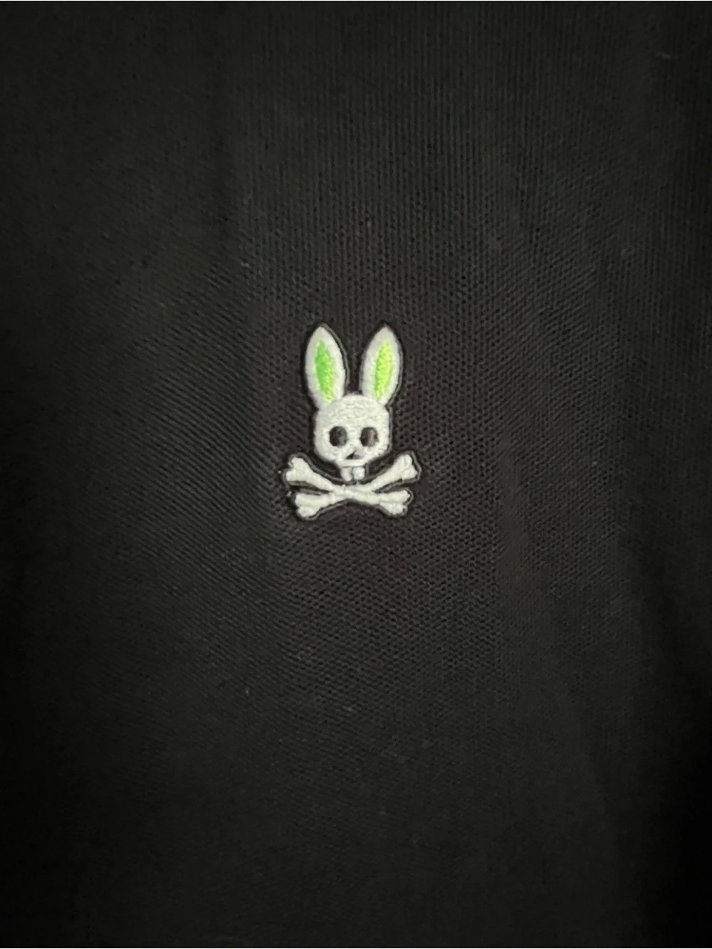 PSYCHO BUNNY Mens Faye Pique Polo Sz 4 / Small Black & Green